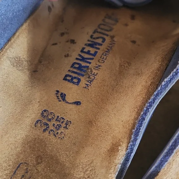 Birkenstock Sandals Wirh Blue Leather Strap Size 38 - Picture 9 of 12